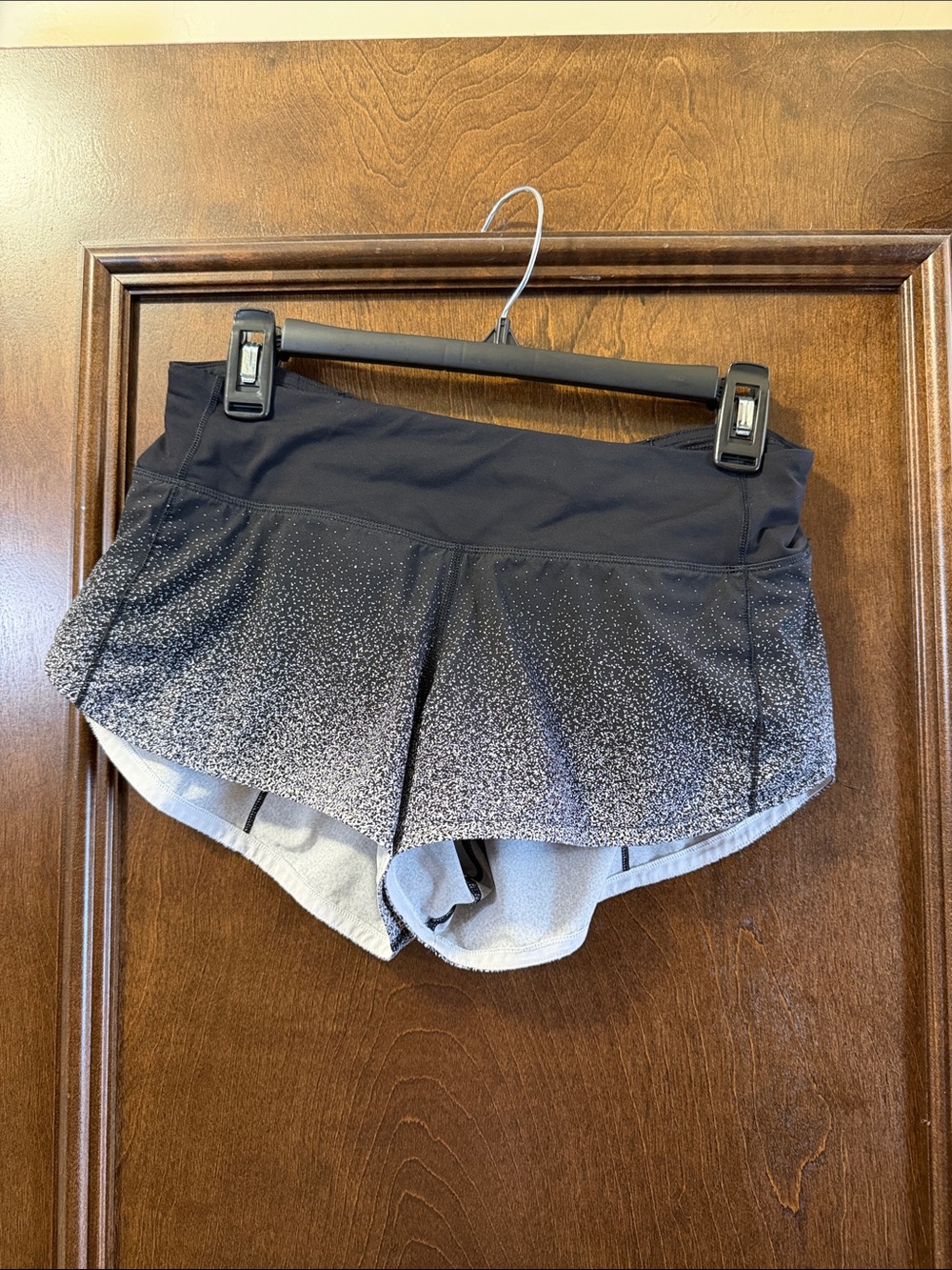 lululemon athletica Black Ombre Speckled Athletic Shorts